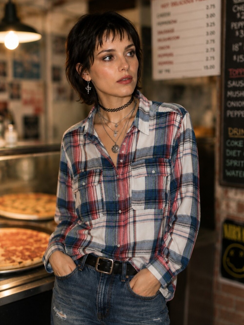Dylan Relaxed Western Lomgsleeved Flannel Shirt W Pearl Buttons. Sz XL